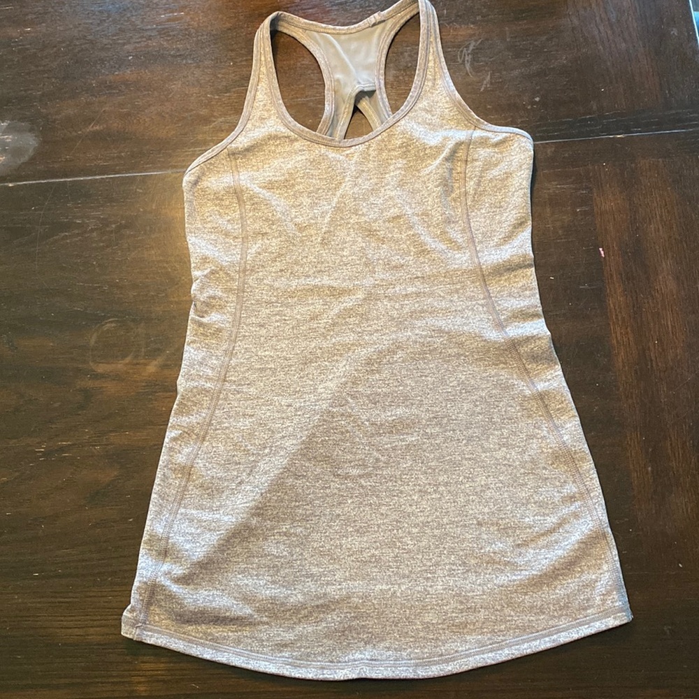 Lululemon Cool Racerback tank Exhale, size 4, gray.